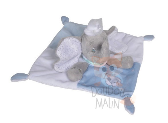  - dumbo léléphant - plat bleu gris blanc 25 cm 